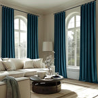 MIULEE Blue Velvet Curtains 108 inches Long 2 Panels - Image 7