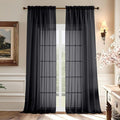 Aiyufeng Voile Sheer Black Curtains by Aiyufeng