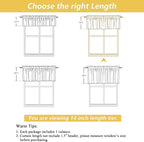 OWENIE Orange Valances for Windows 1 Pcs, Light Filtering Textured Farmhouse - Image 2