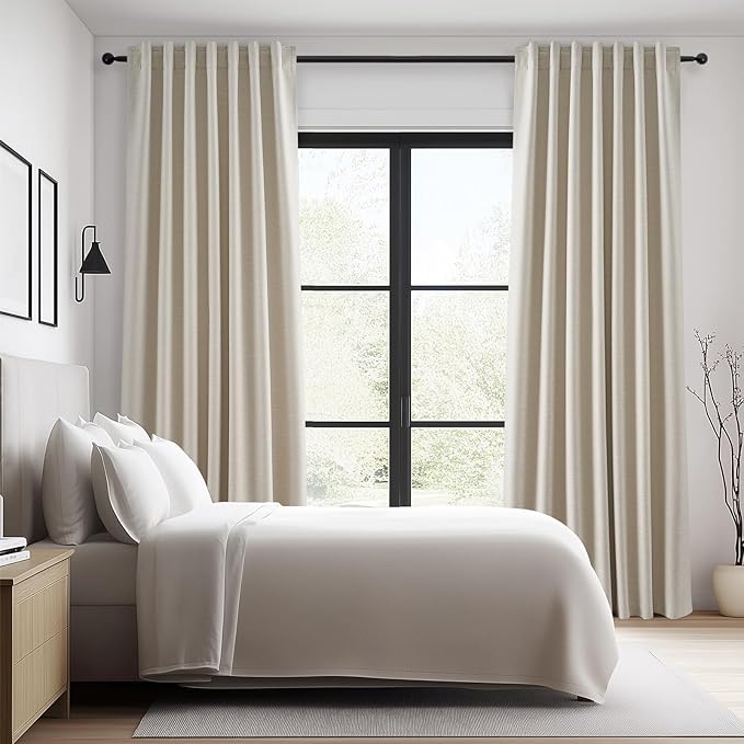 Topfinel Linen Blackout Curtains 86 Inches Long - Image 7