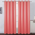 LEMOMO Blackout Curtains 52 x 95 inch/Coral Curtains Set of 2 Panels/Thermal by Lemomo