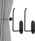 2 pcs Curtain tiebacks Hooks Screw-in, Curtain holdbacks Wall Mounted, Curtain by Hoousuper