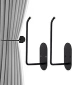 2 pcs Curtain tiebacks Hooks Screw-in, Curtain holdbacks Wall Mounted, Curtain by Hoousuper