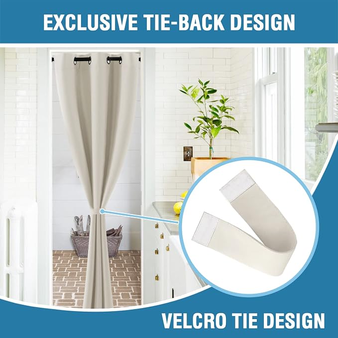 H.VERSAILTEX Doorway Curtain Blackout Closet Door Curtain Room Divider Window - Image 7