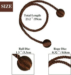 Curtain Tiebacks Outdoor Elegant Decorative Tie Backs Modern Rope Tiebacks - Image 2