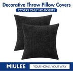 MIULEE Halloween Pack of 2 Couch Throw Pillow Covers 18x18 Inch Soft Black - Image 6