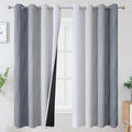 Estelar Textiler Grayish White and Grey Blackout Curtains by ESTELARTEXTILER