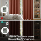 Simplebrand Ava Terracotta Short 36 Inches Blackout Curtain 2 Panels Set - Image 6