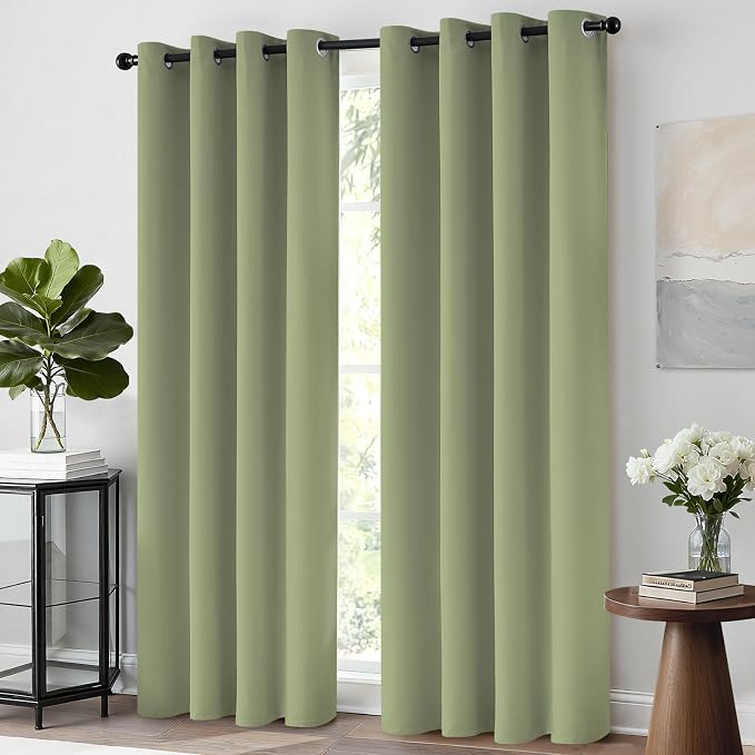 Yakamok Blackout Curtains for Bedroom, Thermal Insulated Blackout Grommet Top - Image 2