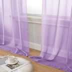 Aiyufeng Light Purple Sheer Curtain Panels Pair Sold 63 Inch Length, Light - Image 8