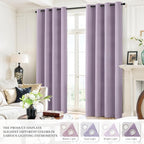 Yakamok Lilac 100% Blackout Curtains 84 Inches Long - Image 7