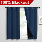 NICETOWN Moroccan Blue 100% Blackout Curtains 2 Panels - Image 2