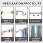 Silver Curtain Rods for Windows - Image 7