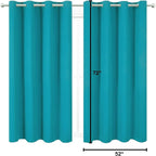 LEMOMO Turquoise Thermal Blackout Curtains/52 x 72 Inch/Set of 2 Panels Room - Image 10