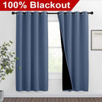 NICETOWN Full Shade Curtain Panels 72 inches Long, Pair of Energy Smart & Noise - Image 2