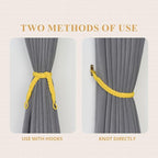 NICEEC 4 Pack Natural Cotton Rope Curtain Tiebacks Elegant Boho Style - Image 5