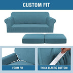 H.VERSAILTEX 3 Piece Stretch Sofa Covers - Image 4