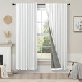 Black Out Curtains 63 Inch Long Small White Blackout Energy Saving Dining Room by Pitalk