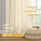 LAMIT Beige Linen Curtains 84 inches - Image 4