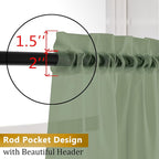 Aiyufneg Small Sheer Tier Curtains Half Kitchen Curtain Sheers Light Filtering - Image 6