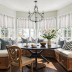 jinchan Striped Linen Valance Curtain 16 Inch Vertical Striped Valance - Image 4