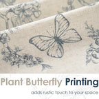 jinchan Floral Curtain Valance for Windows 16 Inch Linen Valance for Kitchen - Image 4