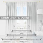 Thestoa Gold Curtain Rods for Windows 30-46 Inch, 5/8" Stainless Steel Small - Image 5