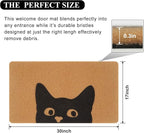 UINI Door Mat Outdoor Indoor Welcome Mats, Cute Cat Front Doormat, Non Slip - Image 3