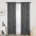 Deconovo Living Room Curtains, Thermal Insulated Soundproof Panels, Modern - Image 2