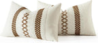 MIULEE Set of 2 Coco Brown Boho Decorative Lumbar Pillow Covers 12x20 Inch - Image 7