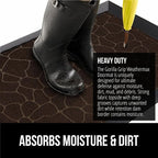GORILLA GRIP 100% Waterproof All-Season WeatherMAX Doormat, US Designed Natural - Image 5