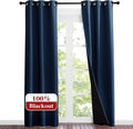 NICETOWN Complete 100% Blackout Curtain Set, Thermal Insulated & Energy by NICETOWN