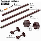 YaFex Heavy Duty Curtain Rods 32-60 Inch, 1 Inch Adjustable Curtain Rod - Image 9