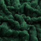 Puncuntex Dark Green Throw Blanket 90"×90" inches Fuzzy 3D Jacquard Decorative - Image 7
