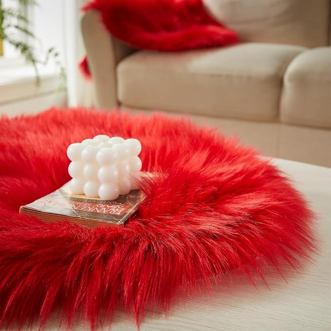 AMTOVO Faux Sheepskin Rug, 2 x 6 ft Faux Fur Rug - Image 6