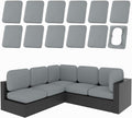 hyha 12Pcs Patio Cushion Covers, Stretch Outdoor Couch Cushion Covers by hyha