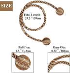 Curtain Tiebacks Outdoor Elegant Decorative Tie Backs Modern Rope Tiebacks - Image 2