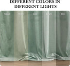 RYB HOME Auqa Velvet Curtains 84 inches Long, Room Darkening, Floor-Length - Image 6
