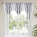 Molaxhome Swag Curtain 51 inch Length Rod Pocket Scalloped Curtain Valance by Molaxhome