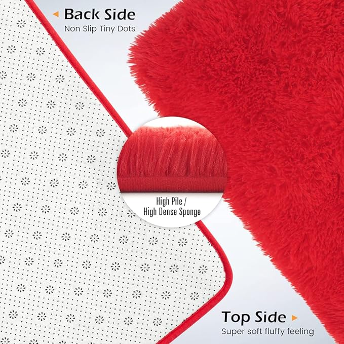 Amearea Premium Soft Fluffy Rug Modern Shag Carpet, 8x10 Feet, Fuzzy Shaggy Rugs - Image 5