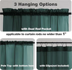 Chyhomenyc Sheer Hunter Green Kitchen Tier Curtains 24 Inch Length Set - Image 3