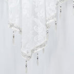 Molaxhome Swag Curtain 51 inch Length Rod Pocket Scalloped Curtain Valance - Image 9