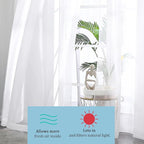 OWENIE White Short Sheer Curtains 24 Inches Long 2 Panels Set - Image 6