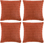 Fancy Homi 4 Packs Boho Burnt Orange Fall Decorative Throw Pillow Covers 16x16 by Fancy+Homi