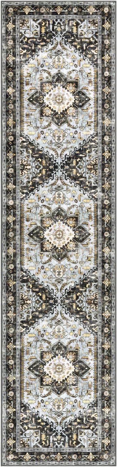 Yamaziot Washable Runner Rug, 2x8 Non-Slip Boho Vintage Hallway Rug Runner - Image 2