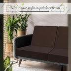 Newwiee Set of 4 Stretch Patio Cushion Covers Sofa Couch Seat Chair Slipcovers - Image 7