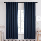 Deconovo Solid Back Tab and Rod Pocket Curtains Blackout Curtains Thermal by Deconovo