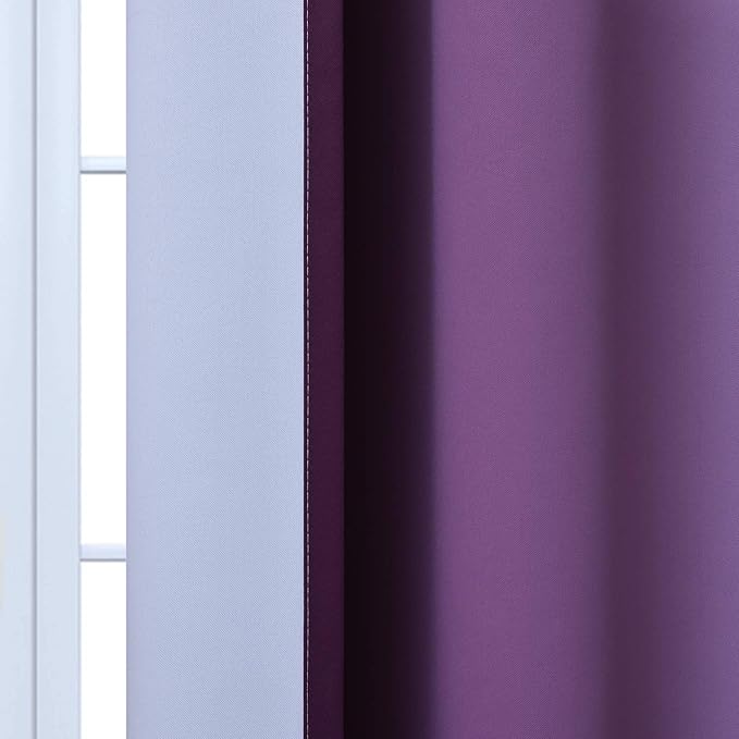Yakamok Thermal Insulated Ombre Curtains 63 Inch Length 2 Panels, Room - Image 7