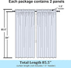 Simplebrand Sage Green Sheer Curtains 84 Inches Long, Light Filtering Rod - Image 2