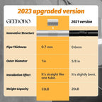 GEEBOBO 2 Pack Silver Curtain Rods - Image 3